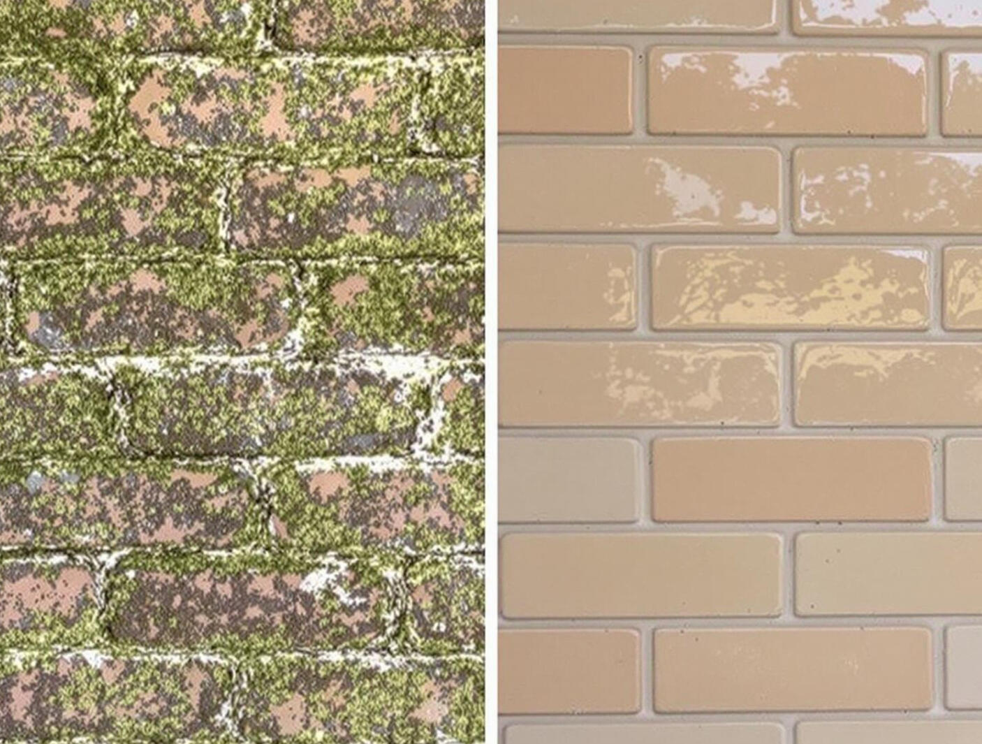 Brick before and after